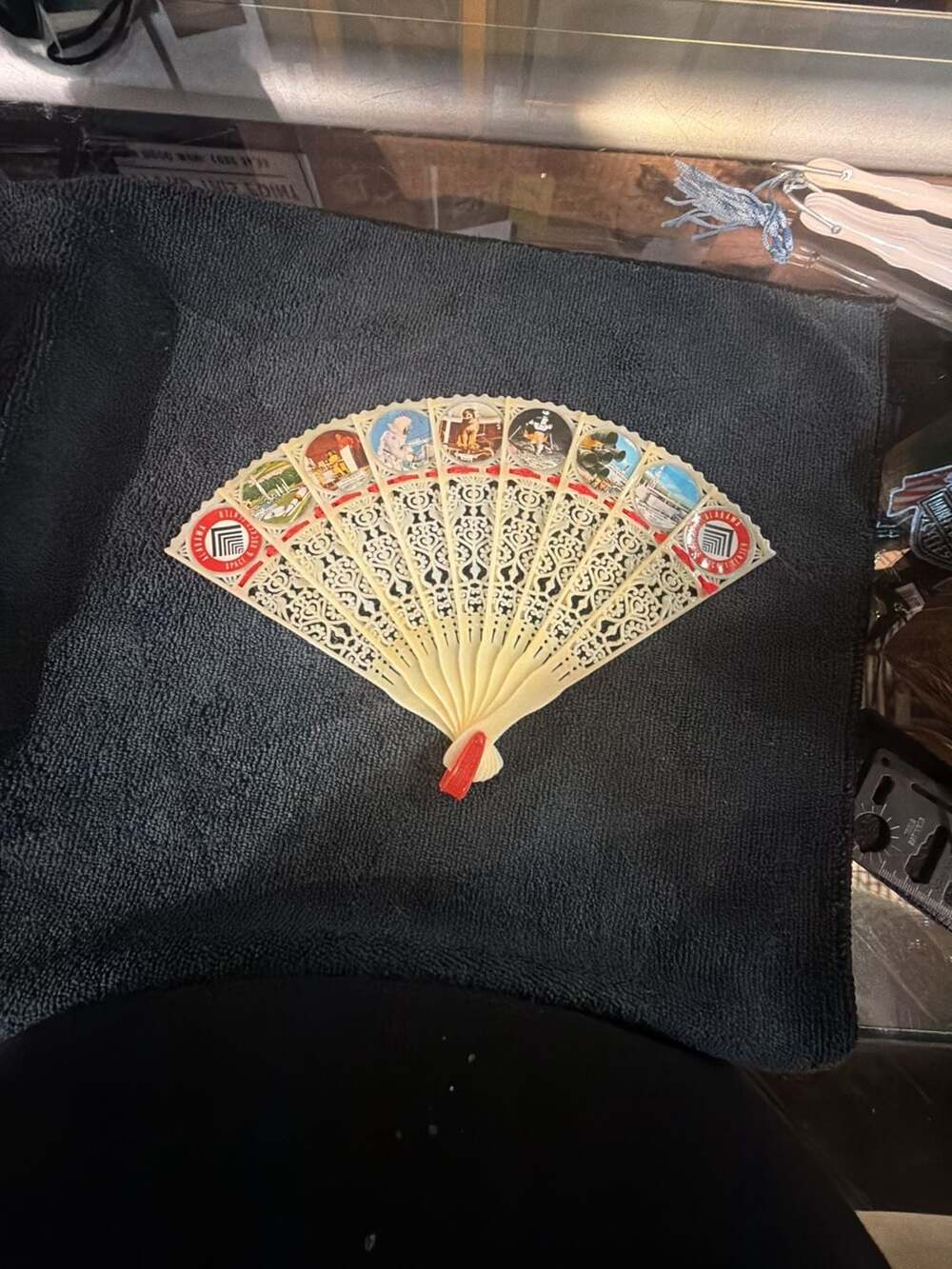 Vintage Alabama Space and Rocket Center Souvenir Folding Hand Fan